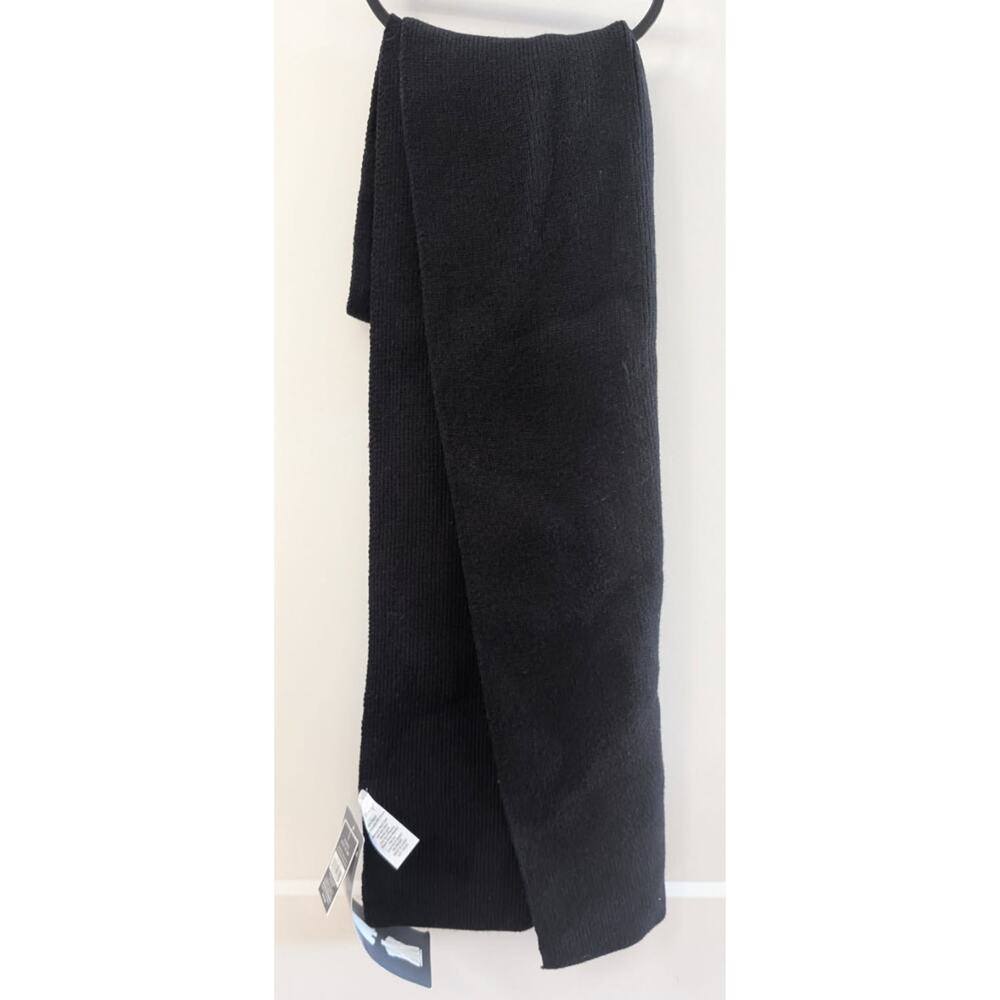 NWT West Loop Knit Long Scarf Black Unisex 11.5 X 64 inches